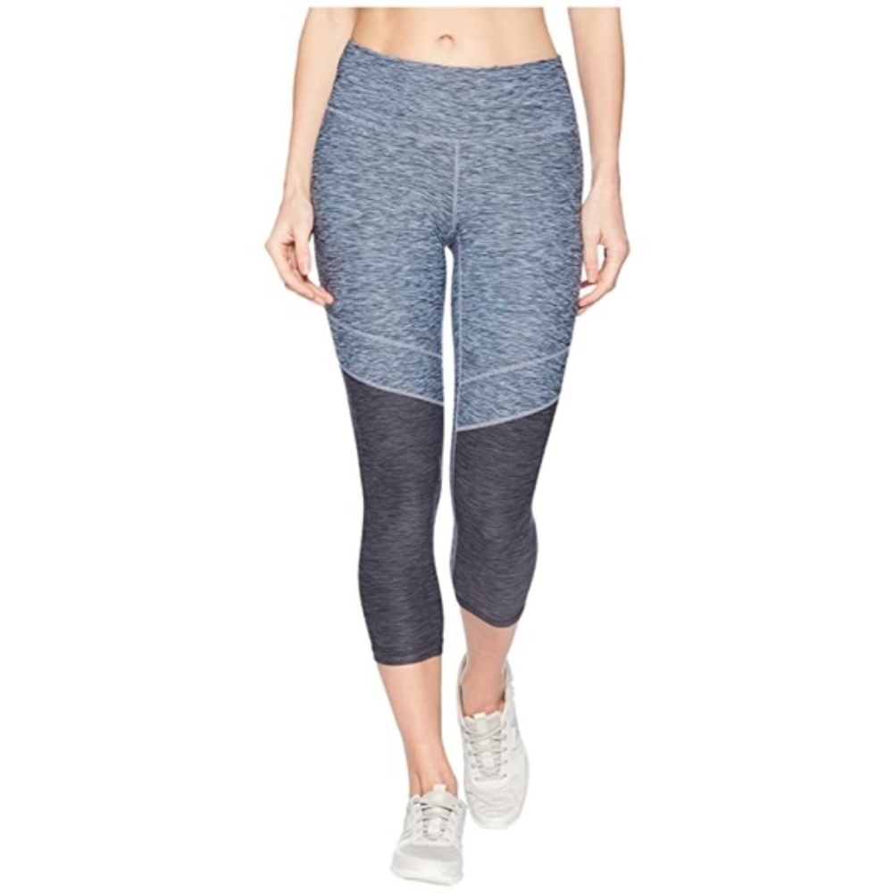 Prana Leggings Needra Capris Heathered Blue Fitted